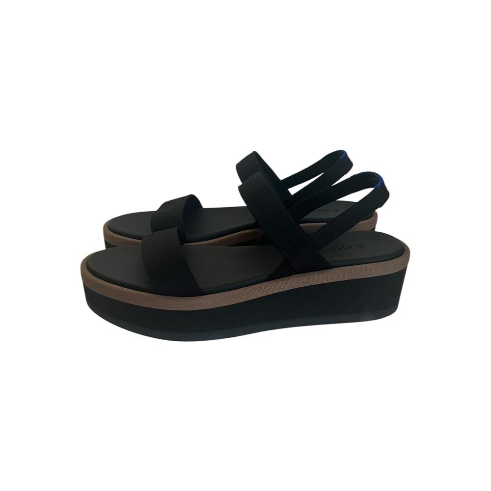 Rothy's The Lightweight Wedge Sandal In Black Size 10.5 - Picture 3 of 12